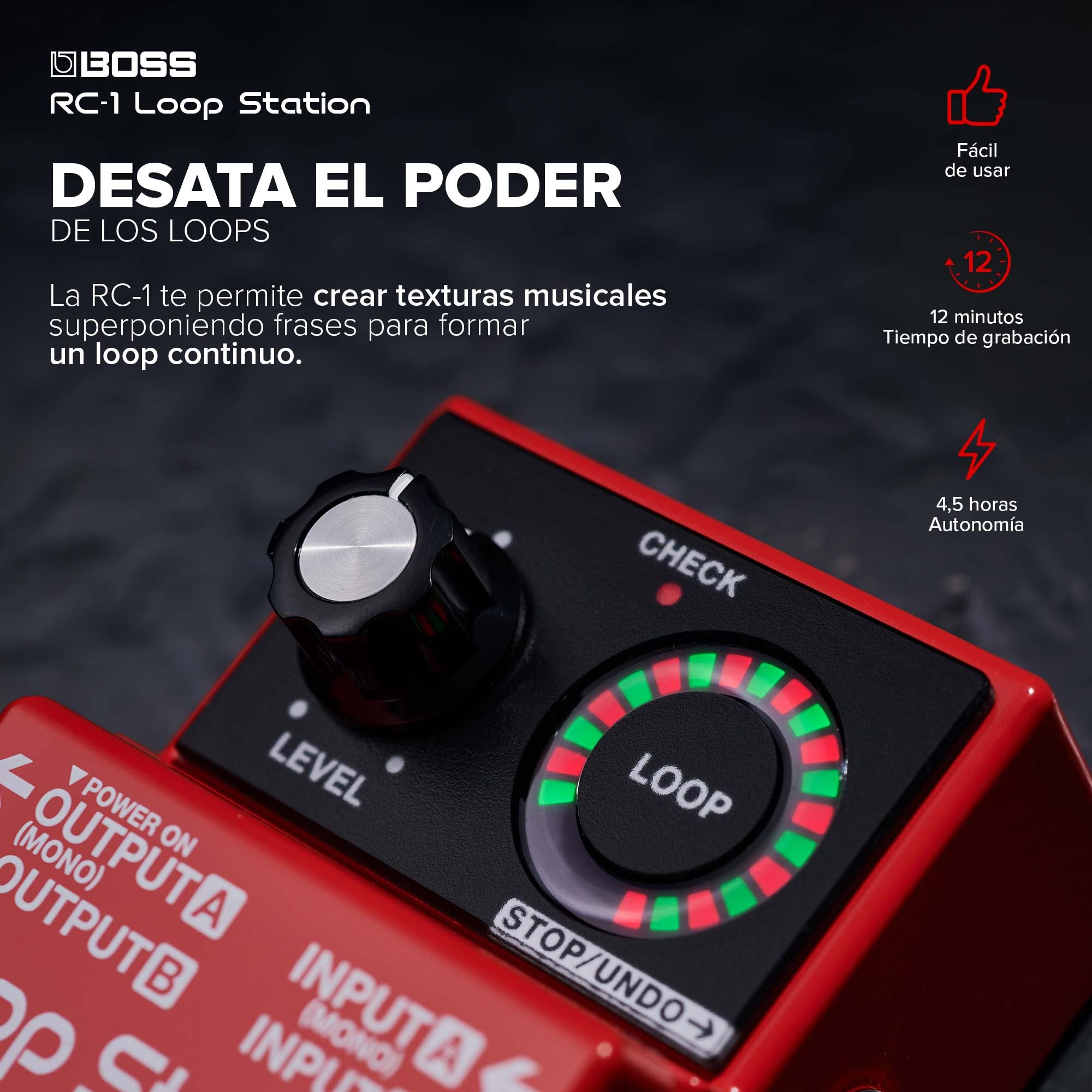 BOSS RC-1 Loop Station Pedaal | Industriestandaard Eenvoudige